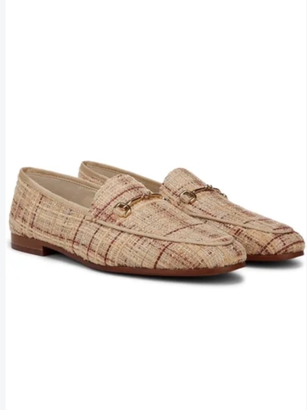 Sam Edelman Women's Loraine Loafer Pale Gold Boucle, 10, NEW with tags, no box